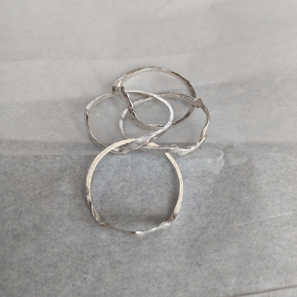 4 Band Puzzle Ring .925 Silver - Picture 9 of 11